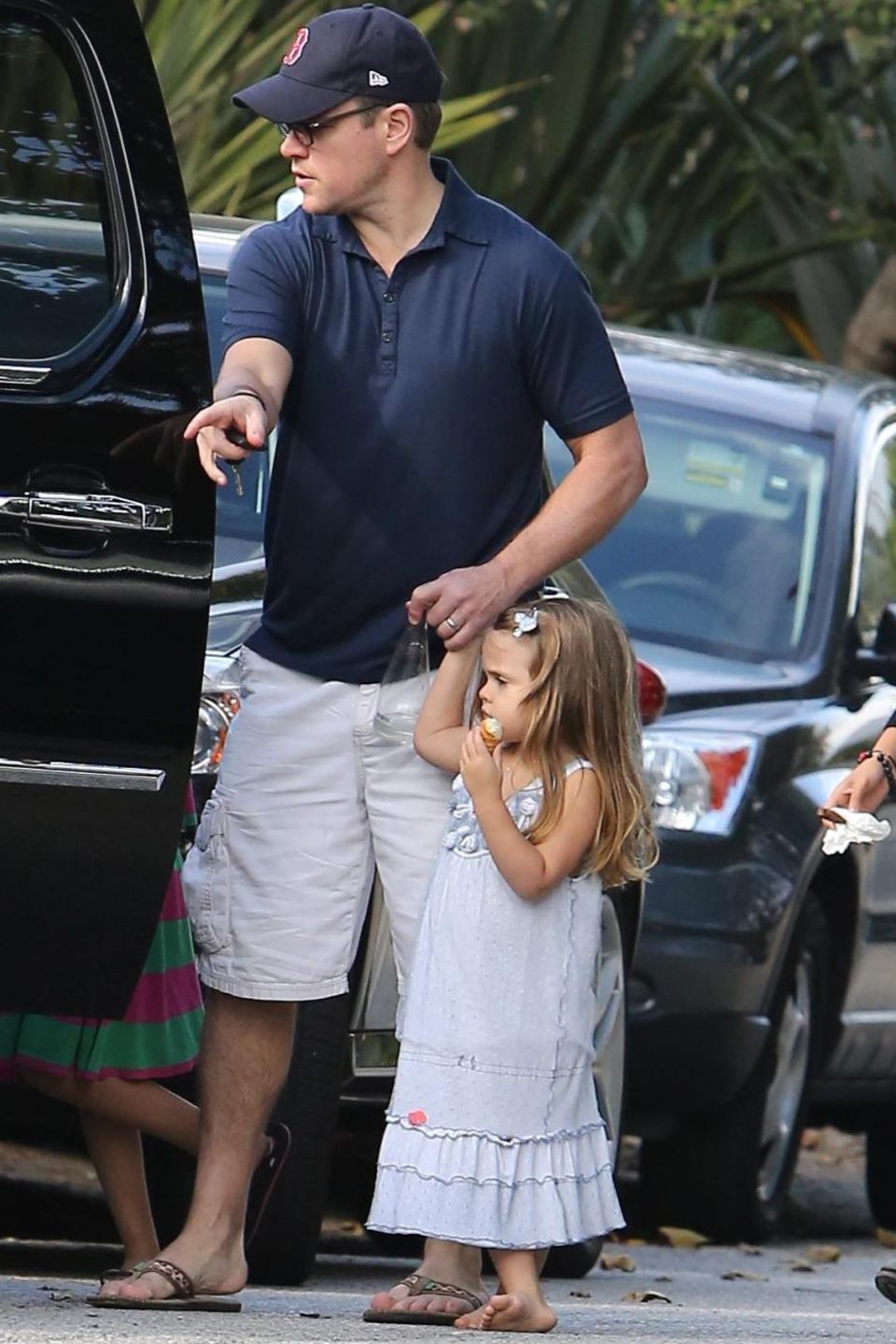Matt Damon mit seinen Töchtern