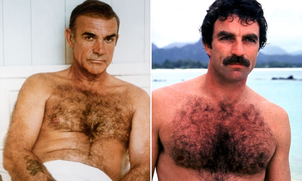 Echte Superhelden waren schon immer behaart! James-Bond-Legende Sean Connery und "Magnum"-Darsteller Tom Selleck (r.) gelten bis heute als Sinnbild echter Männlichkeit. Jetzt ist ihr Look zurück.