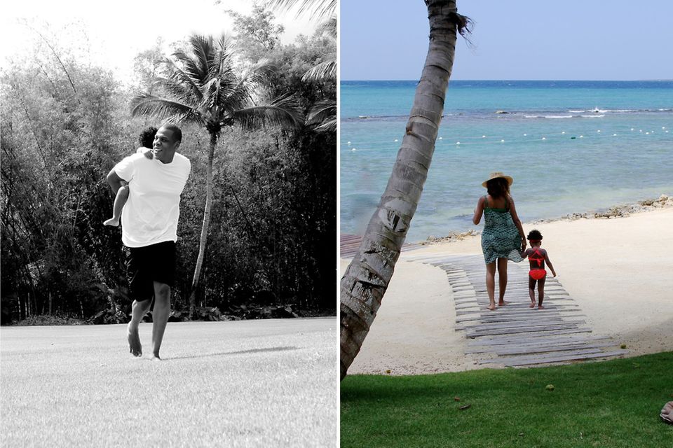 Traumhafte Urlaubsbilder: Jay-Z und Beyoncé haben eine gute Zeit mit Töchterchen Blue Ivy.