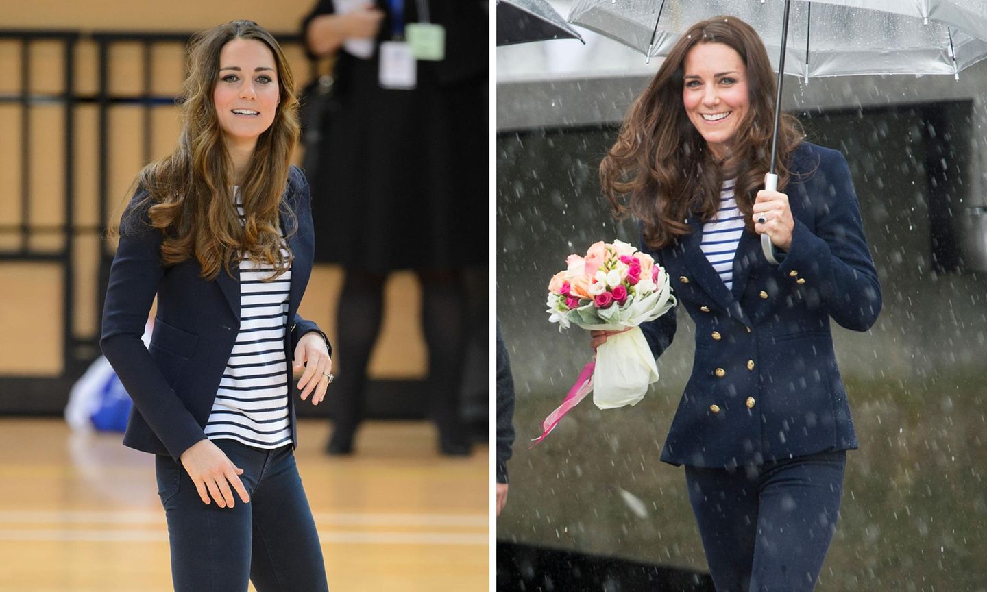 Herzogin Catherine in London (links) und in Auckland (rechts)