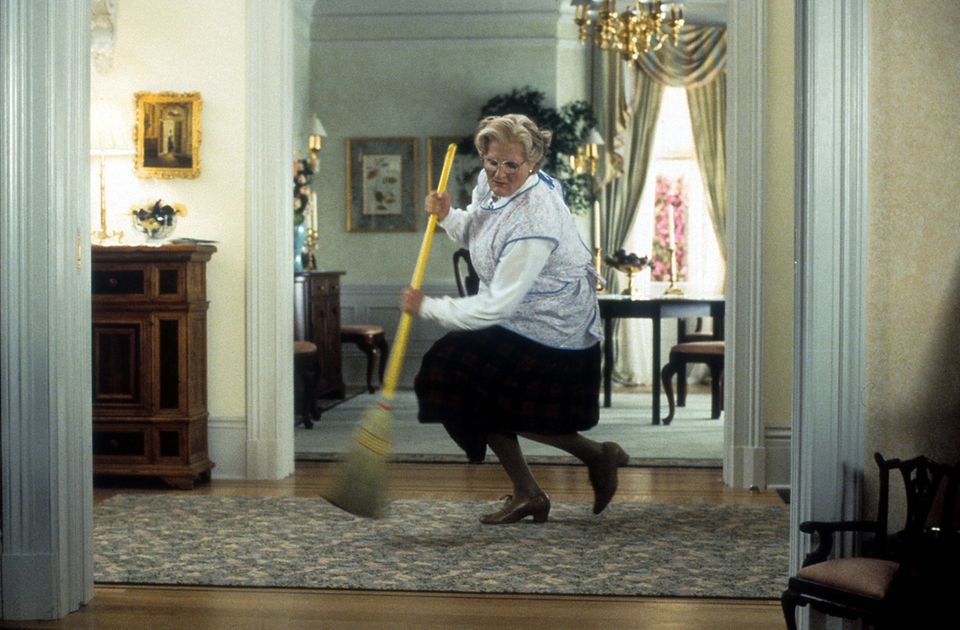 Robin Williams: Robin Williams als "Mrs. Doubtfire". Der Film spielte weltweit über 315 Millionen Euro ein. Robin Williams als "Mrs. Doubtfire". Der Film spielte weltweit über 315 Millionen Euro ein.