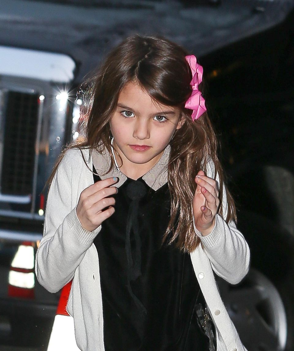 Katie Holmes: Suri Cruise besucht ihre Mutter am Set in New York. Suri Cruise besucht ihre Mutter am Set in New York.
