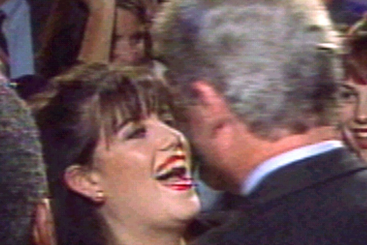 Bill Clinton begrüßt Monica Lewinsky 1996 bei einer Veranstaltung in Washington.