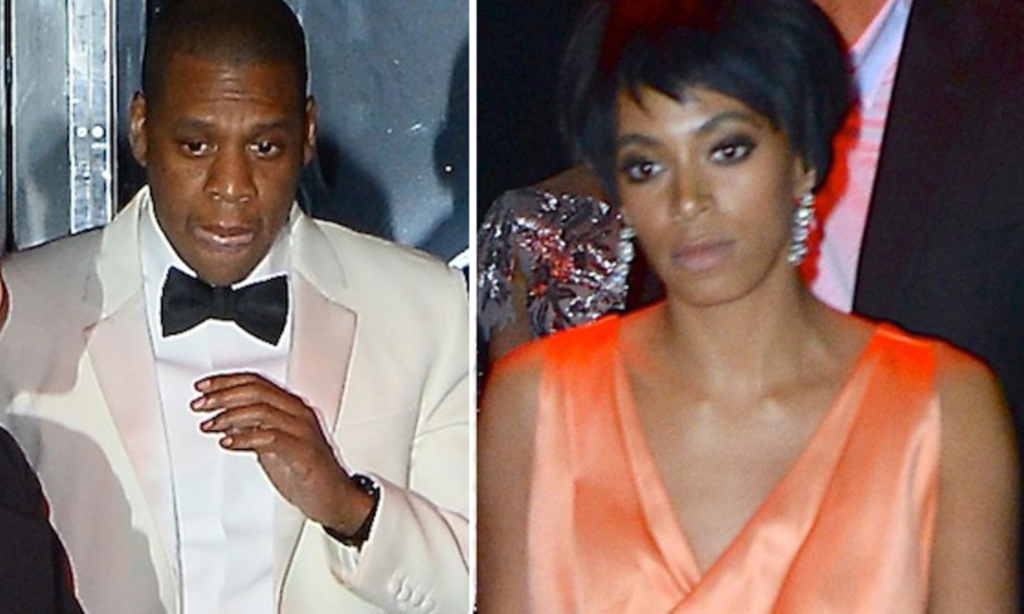 Jay-Z und seine Schwägerin Solange Knowles unmittelbar nach der angeblichen Prügelattacke in New York.