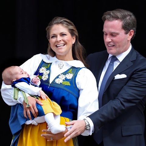 Prinzessin Madeleine von Schweden und ihr Mann Chris O'Neill mit Tochter Leonore in Schweden