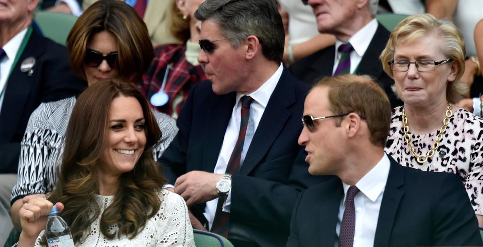Herzogin Catherine in Wimbledon: Herzogin Catherine und Prinz William schauen sich das Match auf dem Centre Court an. Herzogin Catherine und Prinz William schauen sich das Match auf dem Centre Court an.