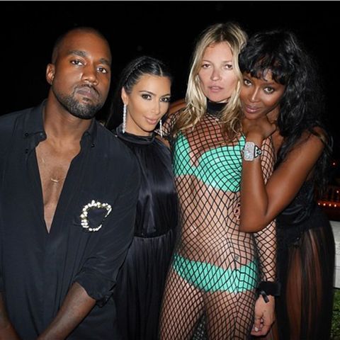 Kanye West, Kim Kardashian, Kate Moss + Naomi Campbell