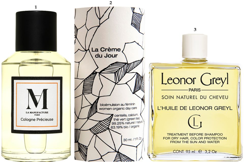 1. "Cologne Précieuse" von La Manufacture, 100 ml, ca. 85 Euro, in Deutschland noch nicht erhältlich; 2. Vanessa Paradis ist Absolution-Fan! Die Tagescreme, 30 ml, ca. 56 Euro, über www.allforeves.com; 3. "Leonor Greyl", ca. 95 ml, ca. 33 Euro, über www.leonorgreyl.com und bei Karstadt 1. "Cologne Précieuse" von La Manufacture, 100 ml, ca. 85 Euro, in Deutschland noch nicht erhältlich; 2. Vanessa Paradis ist Absolution-Fan! Die Tagescreme, 30 ml, ca. 56 Euro, über www.allforeves.com; 3. "Leonor Greyl", ca. 95 ml, ca. 33 Euro, über www.leonorgreyl.com und bei Karstadt