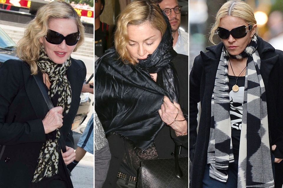 Privat verlässt Madonna das Haus nicht ohne ein Accessoire um den Hals.