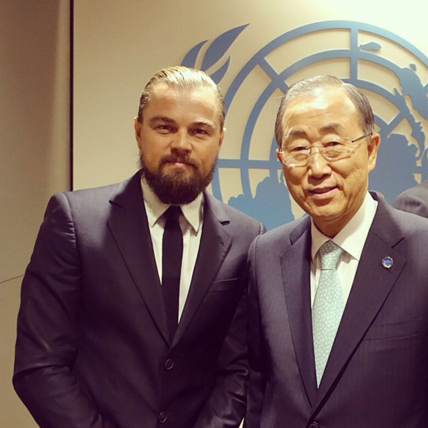 Leonardo DiCaprio + Ban Ki-moon