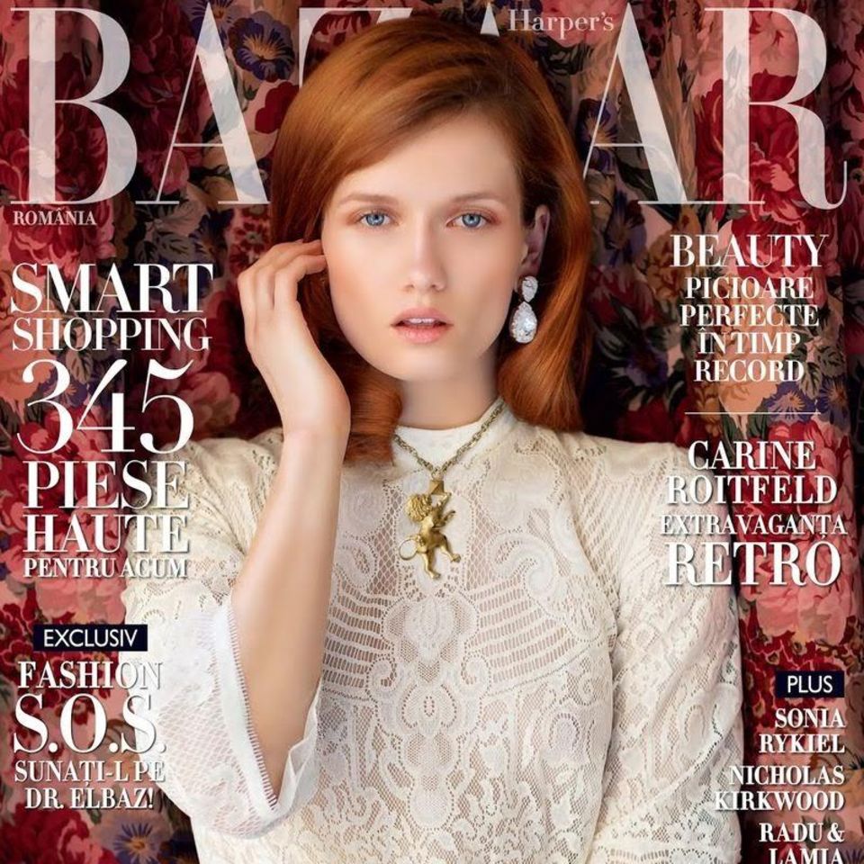 Katerina Netolicka auf dem Cover der "Harper's Bazaar"