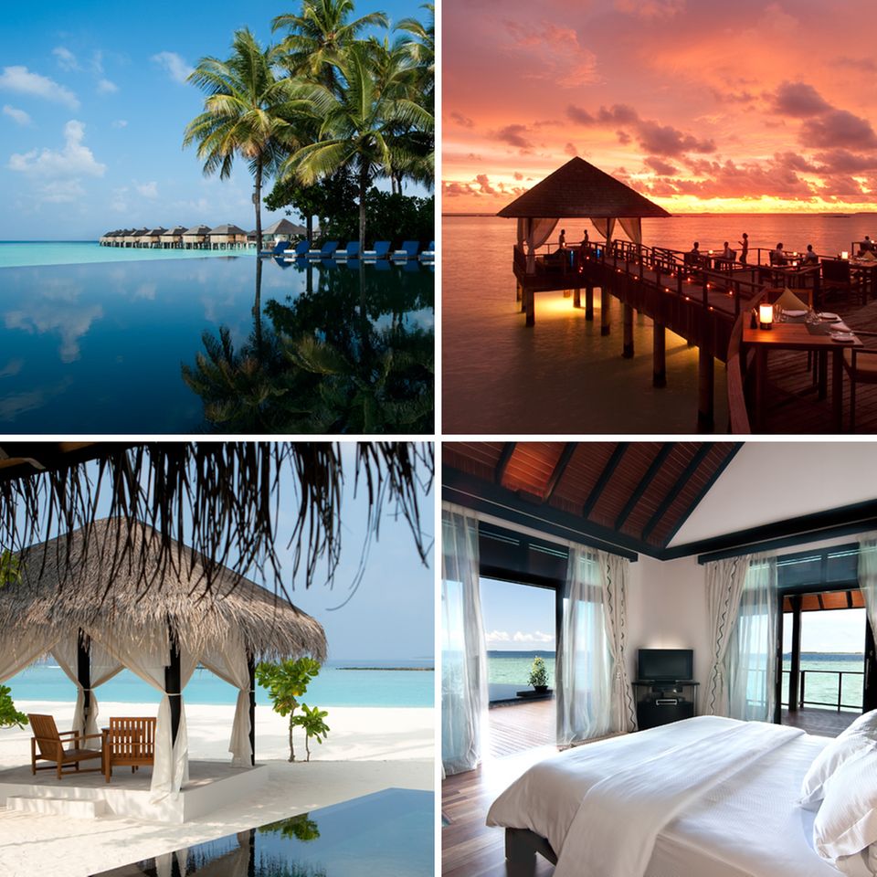 Candlelight-Dinner und Suite mit direktem Meerblick: Kein Wunder, dass Nicole das "Sun Siyam Iru Fushi"-Hotel auf den Malediven für den "romantischsten Ort" hält. Sie liebt besonders den Infinity-Pool.
