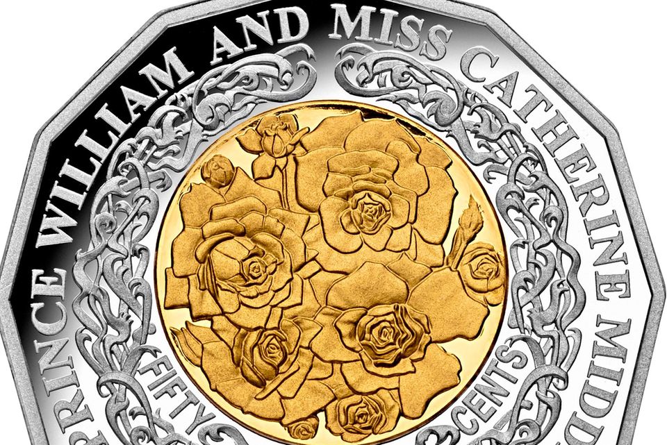 Catherine + William: In Australien kam 2011 diese Münze der "Royal Australian Mint" heraus, die an die Hochzeit von Prinz William und Herzogin Catherine erinnern soll. In Australien kam 2011 diese Münze der "Royal Australian Mint" heraus, die an die Hochzeit von Prinz William und Herzogin Catherine erinnern soll.