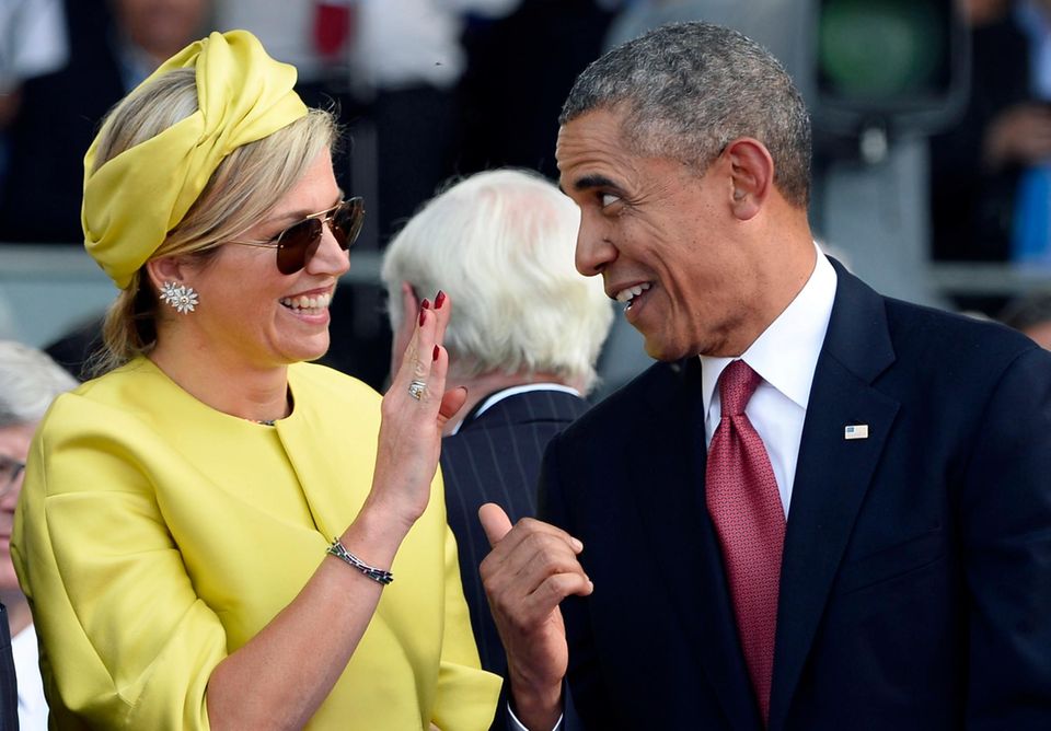 US-Präsident Barack Obama und Königin Máxima scheinen sich gänzend zu verstehen.
