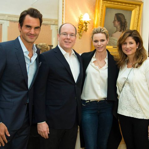 Roger Federer, Fürst Albert, Fürstin Charlène, Miroslava Vavrinec