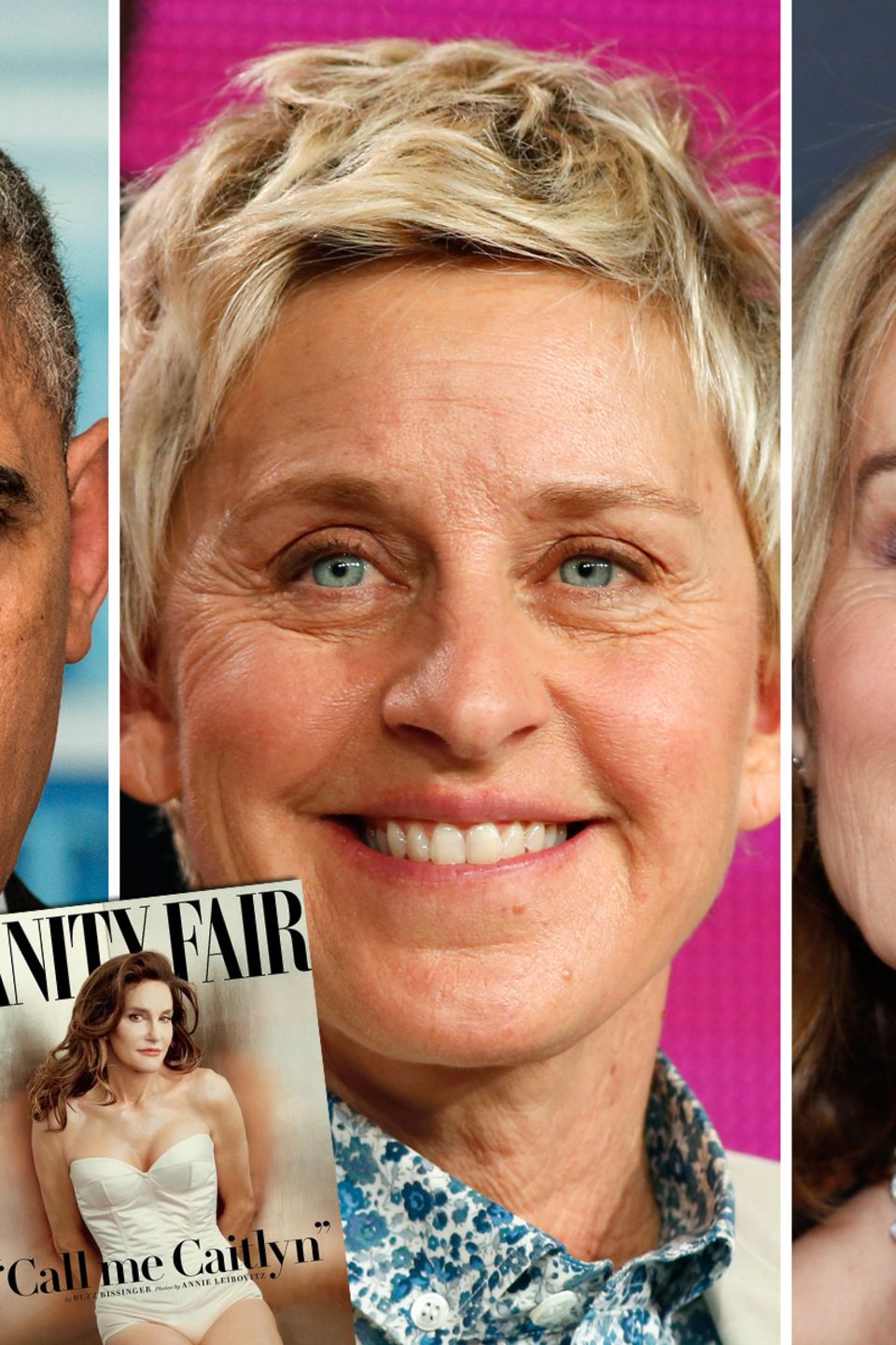 Barack Obama, Ellen DeGeneres, Jessica Lange, Caitlyn Jenner Barack Obama, Ellen DeGeneres, Jessica Lange, Caitlyn Jenner