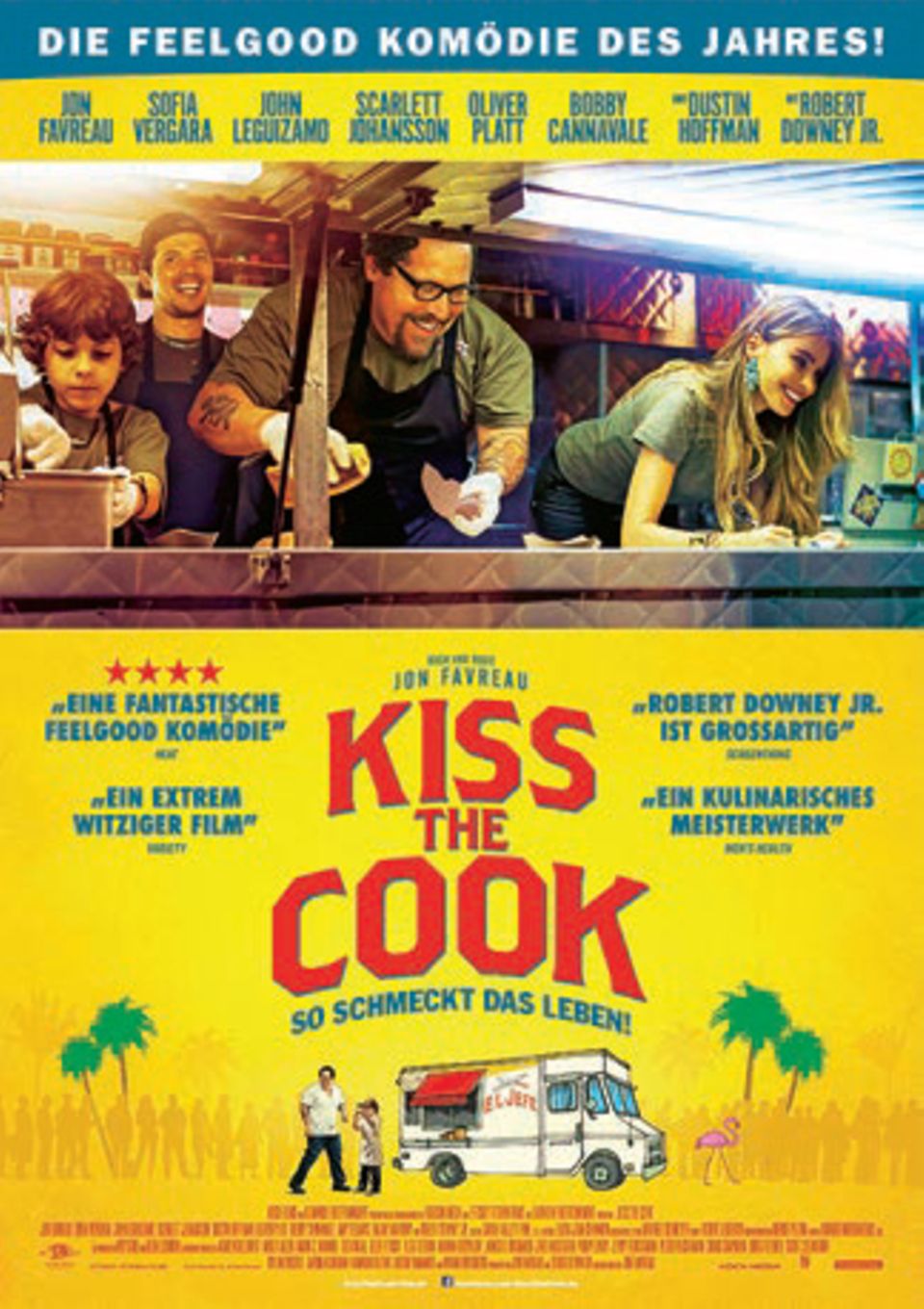 Fingerfood: Am 28. Mai startet deutschlandweit der Film "Kiss the Cook – So schmeckt das Leben!" In der kulinarischen Komödie schmeißt Starkoch Carl Casper, gespielt von Jon Favreau, seinen Spitzenjob in der Sterneküche hin, um fortan mit seinen Hilfsköchen und seinem Sohn Leckereien aus dem eigenen Food- Truck zu verkaufen. Ein Leinwand-Leckerbissen gewürzt mit einer Prise Abenteuer und köstlichem Humor! Am 28. Mai startet deutschlandweit der Film "Kiss the Cook – So schmeckt das Leben!" In der kulinarischen Komödie schmeißt Starkoch Carl Casper, gespielt von Jon Favreau, seinen Spitzenjob in der Sterneküche hin, um fortan mit seinen Hilfsköchen und seinem Sohn Leckereien aus dem eigenen Food- Truck zu verkaufen. Ein Leinwand-Leckerbissen gewürzt mit einer Prise Abenteuer und köstlichem Humor!