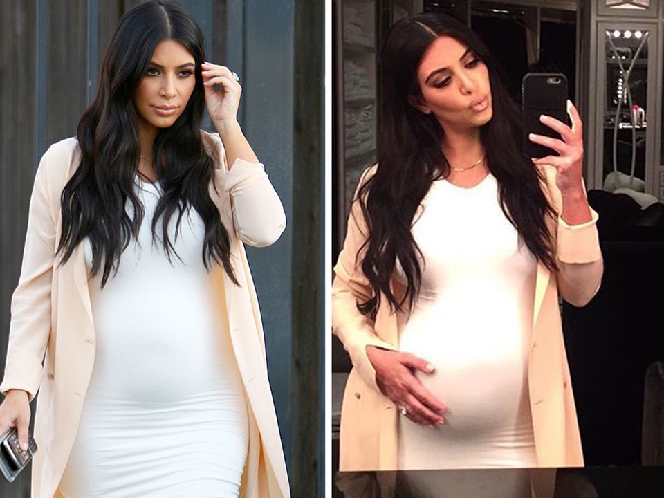 Kim Kardashian: Ist ihr Babybauch ein Fake?
