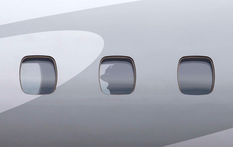 Es ist unschwer zu erkennen, wer da in dem Jet sitzt.