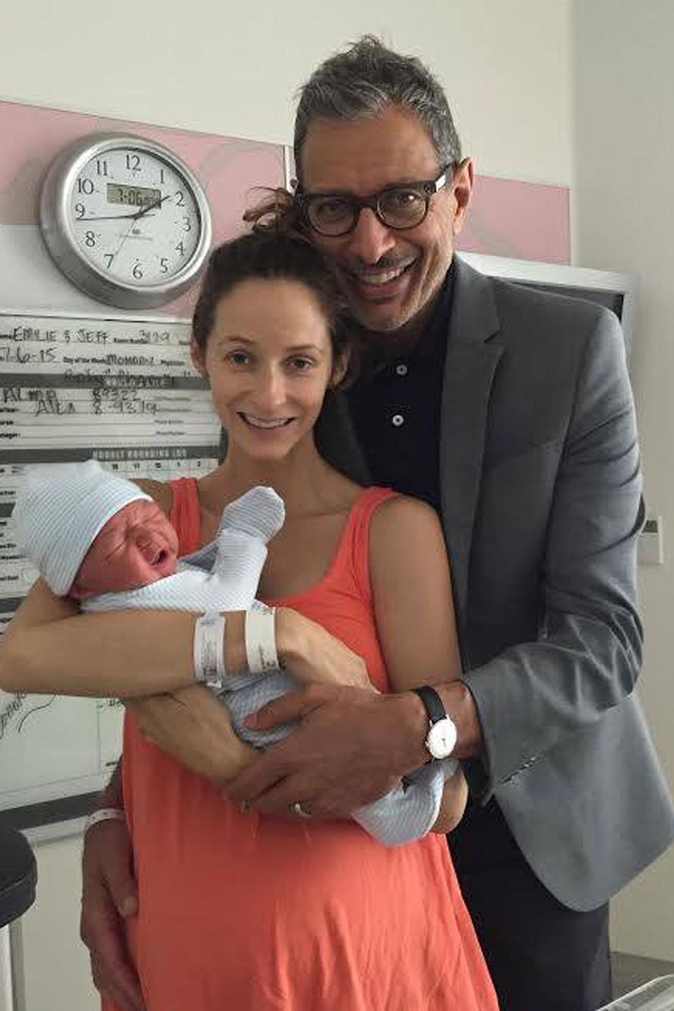 Jeff Goldblum, Emilie Livingston und Baby Charlie Ocean