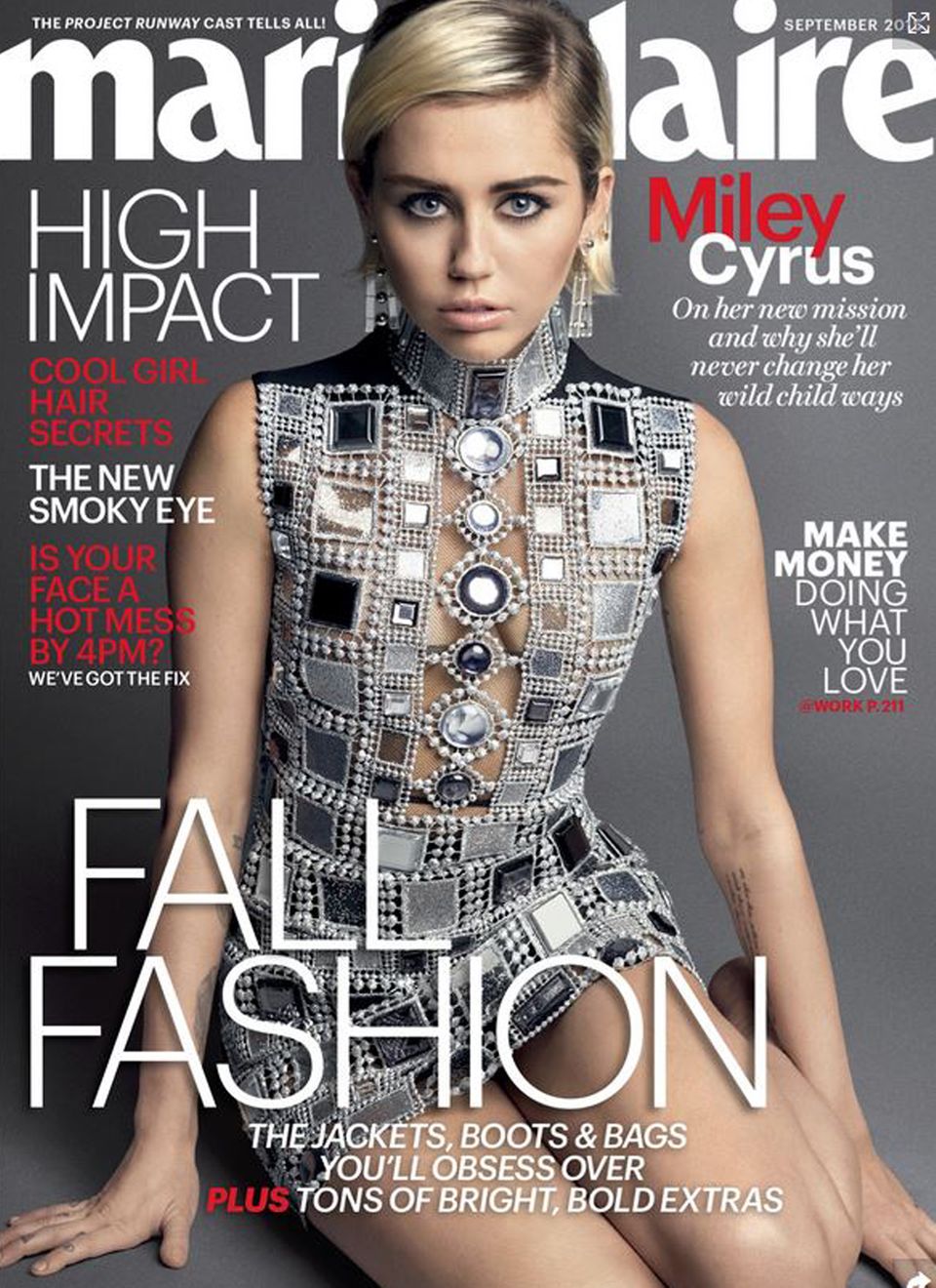Die Septemberausgabe der Zeitschrift "Marie Claire" zeigt ein Shooting mit Miley Cyrus. Im Interview bekennt sie die drastischen Hintergründe ihres Hannah-Montana-Erfolgs und wie sie mit den Problemen heute klar kommt.