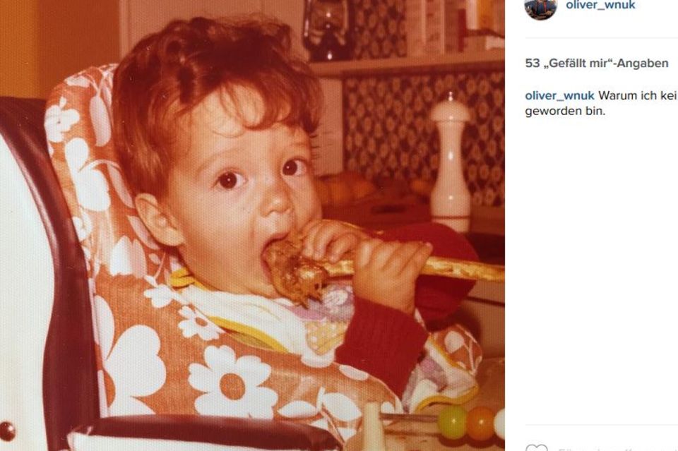 Einen Einblick in sein eigenes Kinderalbum gab Oliver Wnuk nur kurz vorher auf Instagram. Jetzt wissen wir zumindest, wie er als Kleinkind ausgesehen hat.