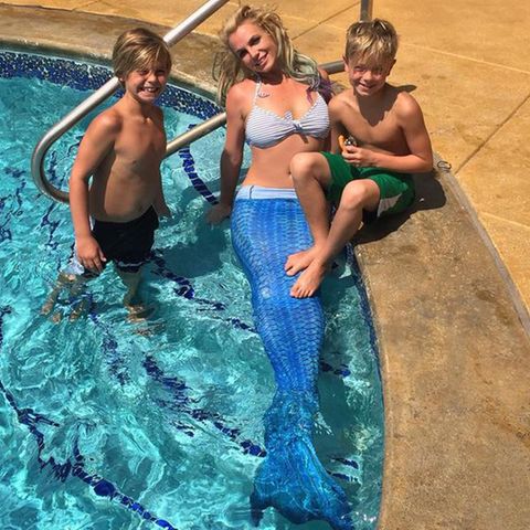 Britney Spears und ihre Söhne Sean Preston (li.) und Jayden James