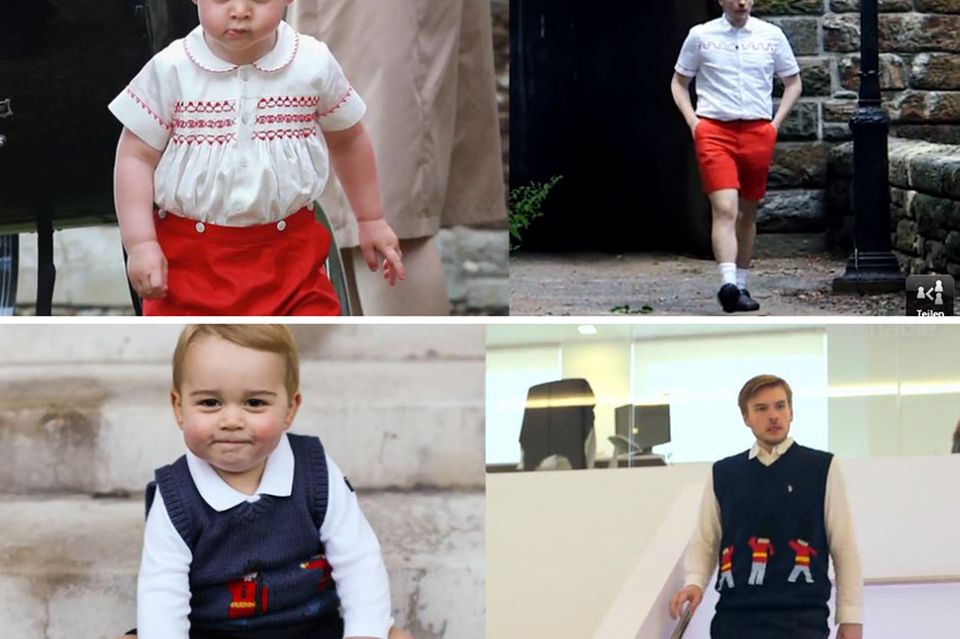 Das "Prinz George"-Projekt: Noch genauer geht es kaum: Max schafft es doch tatsächlich, Prinz Georges Looks in Männergrößen umzusetzen. Noch genauer geht es kaum: Max schafft es doch tatsächlich, Prinz Georges Looks in Männergrößen umzusetzen.