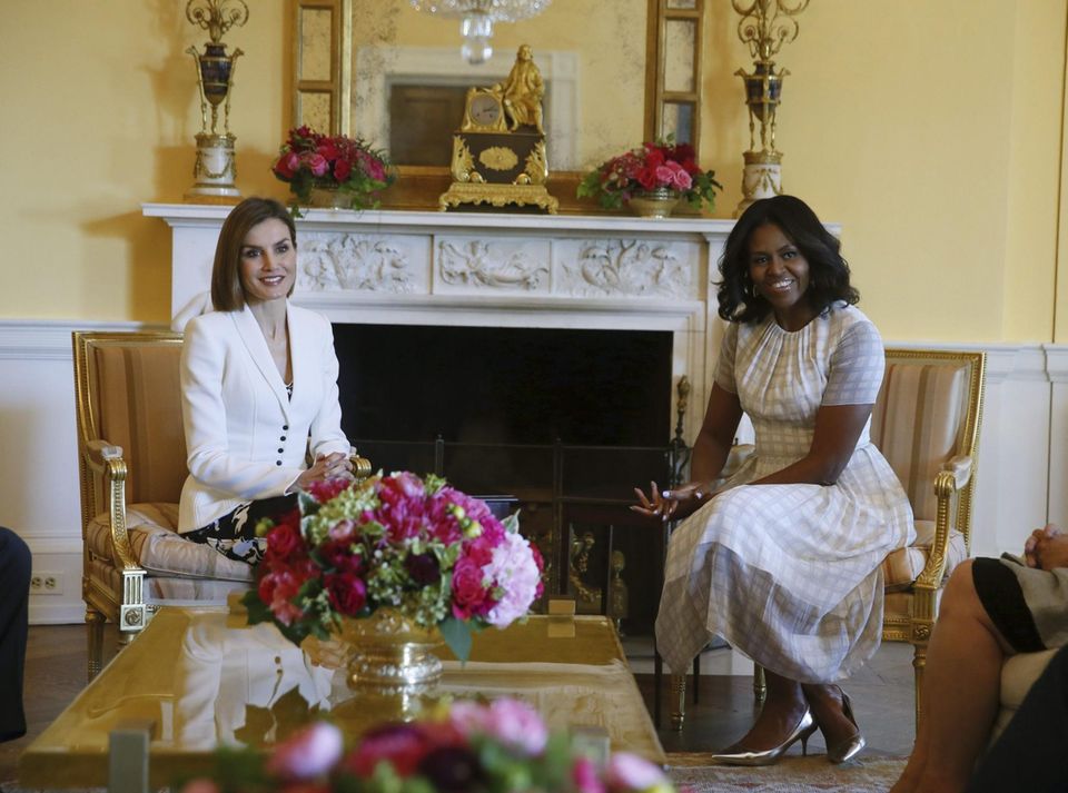 König Felipe + Königin Letizia: Zum Tee empfängt Michelle Obama die Königin in Washington. Zum Tee empfängt Michelle Obama die Königin in Washington.