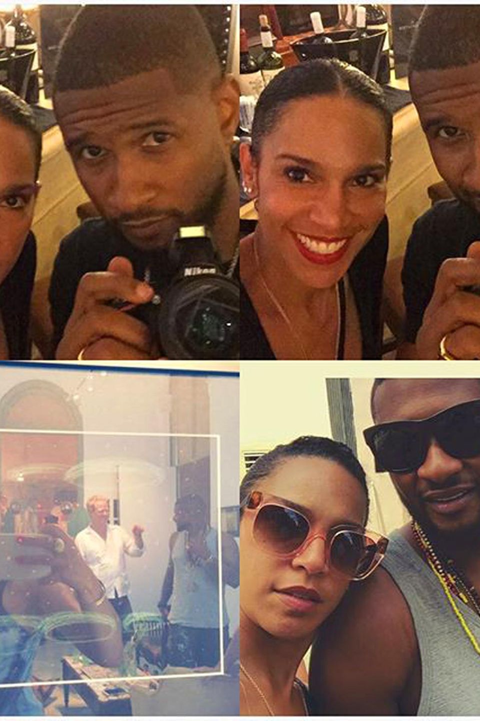 Zeigt Usher auf diesen Urlaubsfotos seinen Ehering?