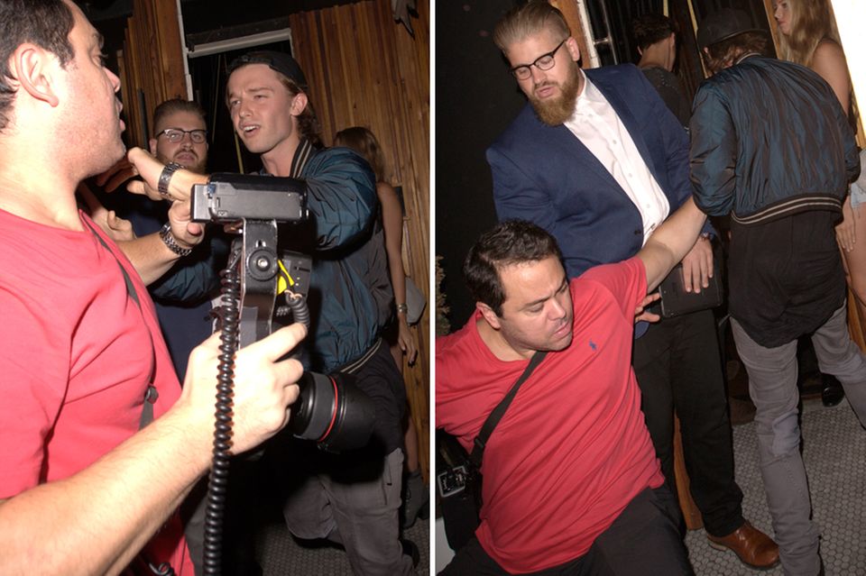 Patrick Schwarzenegger: Als Patrick Schwarzenegger am Wochenende bei der Partylocation "The Nice Guy" ankommt, legt er sich mit einem Fotografen an. Der Paparazzo zieht den Kürzeren: Er wird geschubst und fällt hin. Als Patrick Schwarzenegger am Wochenende bei der Partylocation "The Nice Guy" ankommt, legt er sich mit einem Fotografen an. Der Paparazzo zieht den Kürzeren: Er wird geschubst und fällt hin.