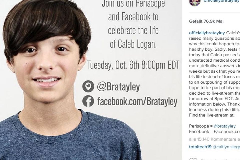 Caleb Bratayley (†13): Hier äußert sich die Familie Bratayley erstmals zu den mysteriösen Todesumständen ihres Sohnes. Caleb Bratayley (†13)