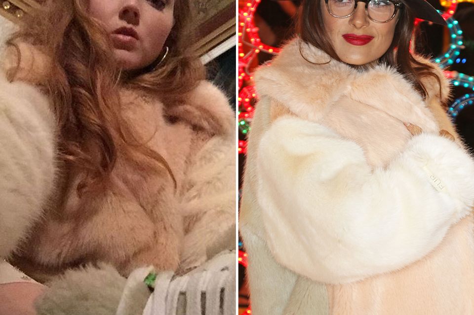 Stella McCartney: 179 Zentimeter Körpergröße und der Kuschellook macht Sinn: Das britische Model Lily Cole zog kurzerhand das Geschenk über ihr transparentes Feenkleid, zu dem sie Sneakers trug. Und Salma Hayek fühlte sich einfach wohl im "Wren Coat" aus der aktuellen Herbst-Winter-Kollektion von Stella McCartney. 179 Zentimeter Körpergröße und der Kuschellook macht Sinn: Das britische Model Lily Cole zog kurzerhand das Geschenk über ihr transparentes Feenkleid, zu dem sie Sneakers trug. Und Salma Hayek fühlte sich einfach wohl im "Wren Coat" aus der aktuellen Herbst-Winter-Kollektion von Stella McCartney.