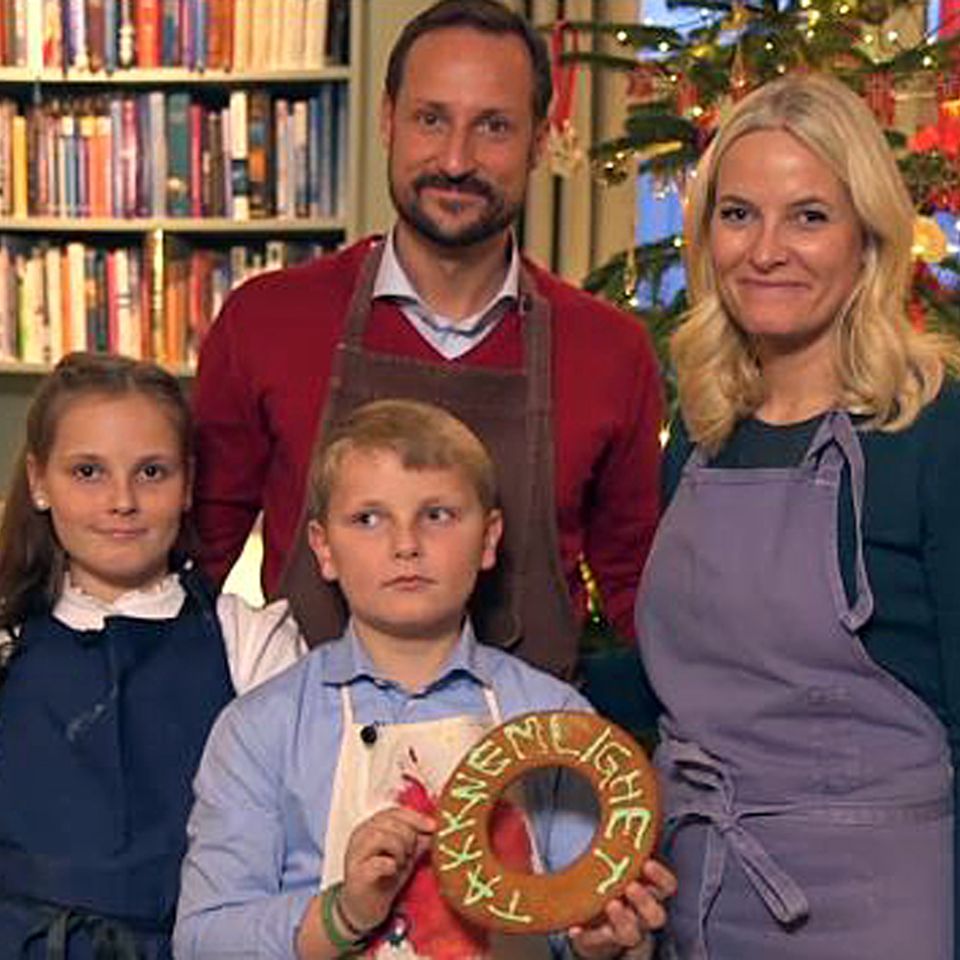 Norwegens Kronprinzenfamilie wünscht frohe Weihnachten.