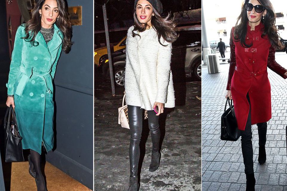 Amal Clooney: Luxus am laufenden Band: Der grüne Burberry-Mantel kostet schlappe 5500 Euro, der cremeweiße Bouclé-Mantel von Giambattista Vallli ist für ca. 1840 Euro zu haben und den roten Statement-Coat von Versace ließ sich Amal Clooney knapp 1765 Euro kosten. Luxus am laufenden Band: Der grüne Burberry-Mantel kostet schlappe 5500 Euro, der cremeweiße Bouclé-Mantel von Giambattista Vallli ist für ca. 1840 Euro zu haben und den roten Statement-Coat von Versace ließ sich Amal Clooney knapp 1765 Euro kosten.