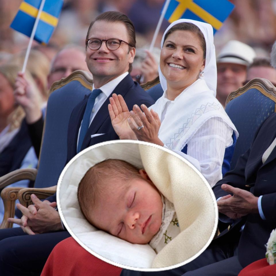 Prinz Daniel + Prinzessin Victoria mit Prinz Oscar