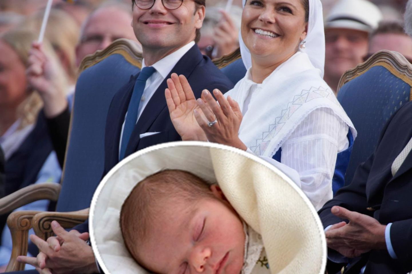 Prinz Daniel + Prinzessin Victoria mit Prinz Oscar
