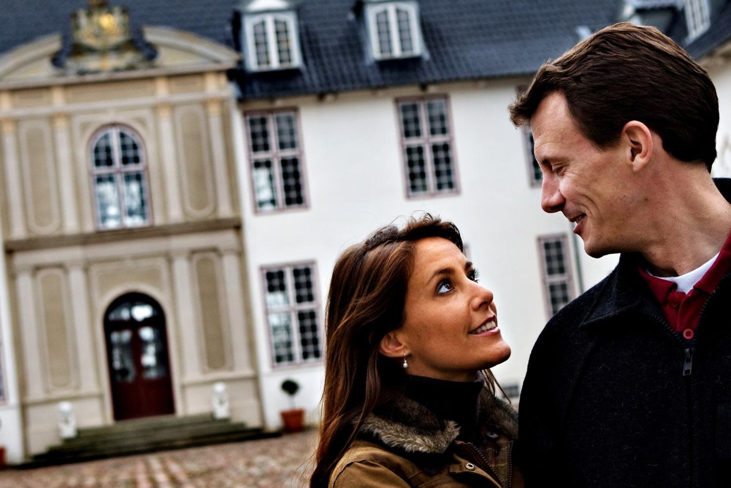 Prinzessin Marie, Prinz Joachim vor Schloss Schackenborg