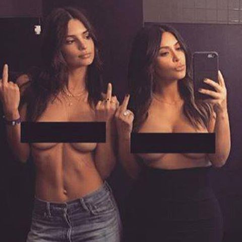 Emily Ratajkowski, Kim Kardashian