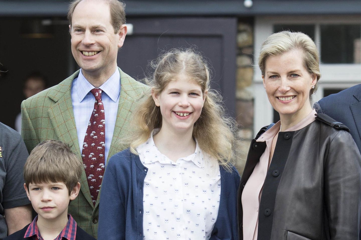 Prinz Edward mit seinen Kinder James und Louise sowie Ehefrau Gräfin Sophie
