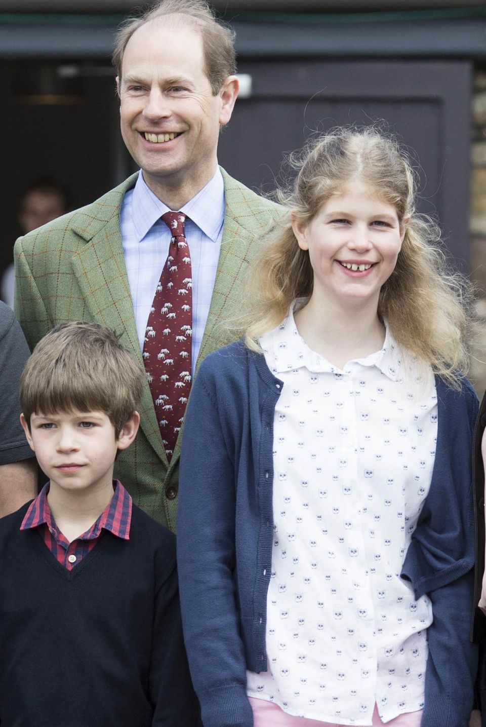 Prinz Edward mit seinen Kinder James und Louise sowie Ehefrau Gräfin Sophie