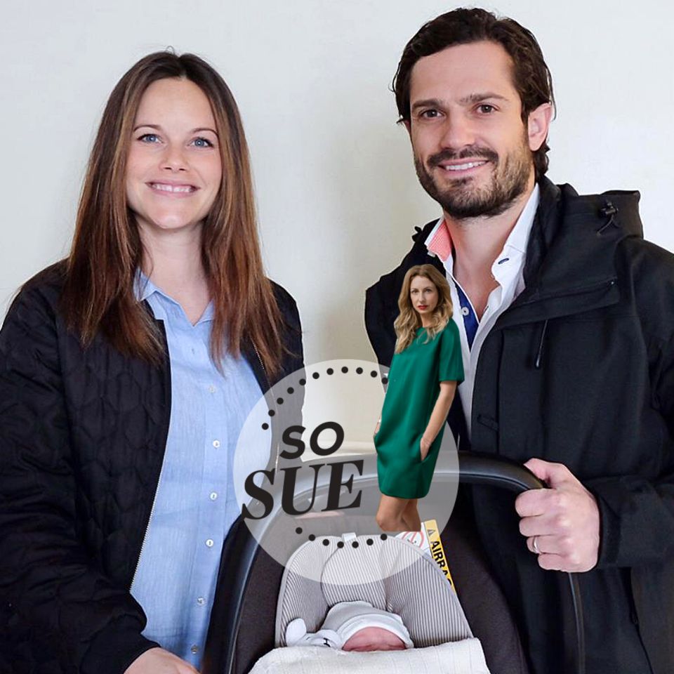 Prinzessin Sofia und Prinz Carl Philip mit Mini-Prinz Alexander