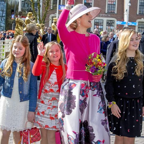 Königin Máxima mit ihren Töchtern Alexia, Ariane und Amalia (v.l.)