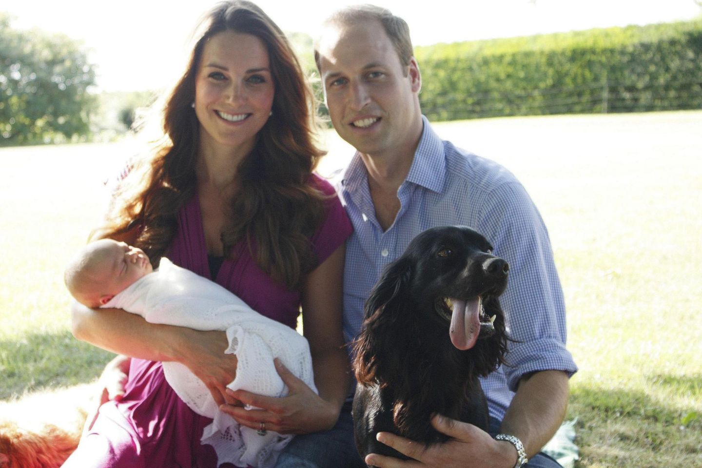 Herzogin Catherine, Prinz William und Familienhund Lupo