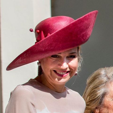 Zähne zusammenbeißen: Königin Máxima letzte Woche beim Empfang des griechischen Präsidenten Prokopis Pavlopoulos und seiner Frau in Den Haag.