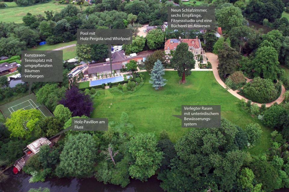 George Clooney: Das luxuriöse Clooney-Anwesen im englischen Sonning Das luxuriöse Clooney-Anwesen im englischen Sonning