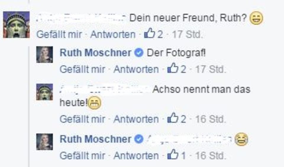 Ruth Moschner reagiert ausweichend.