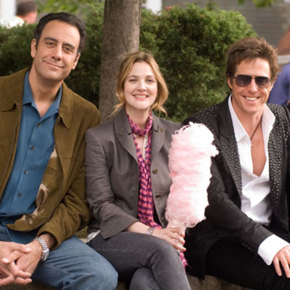 Szenenbild aus "Mitten ins Herz", Brad Garrett, Drew Barrymore und Hugh Grant