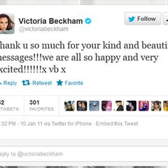 2011: freudige Nachrichten im Hause Beckham: Victoria ist zum vierten Mal schwanger. Nach den SÃ¶hnen Brooklyn, Romeo und Cruz h