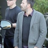 24. Oktober 2012: Matt Damon und Ben Affleck verlassen gemeinsam ein Meeting in Los Angeles.